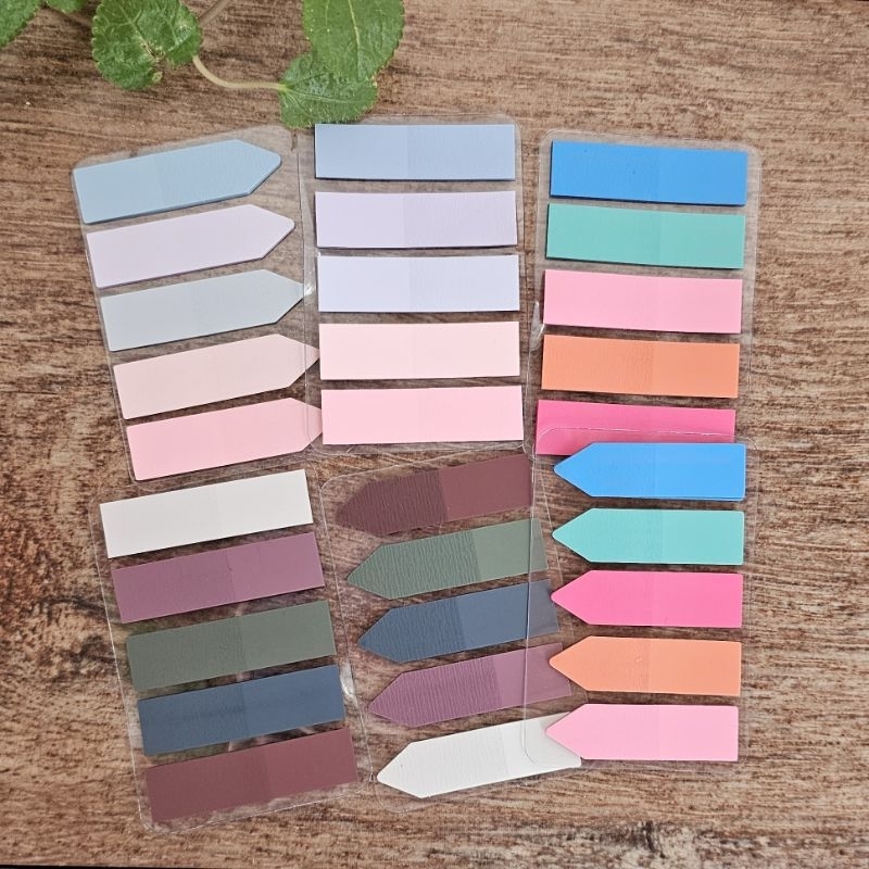 Notas adesivas coloridas marcador de página Stick note a prova d'água papelaria flags