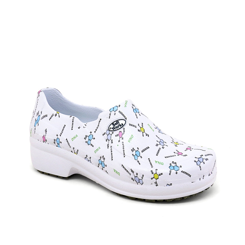 Sapato Enfermagem Profissional Hospitalar Antiderrapante com CA Soft Works EPI