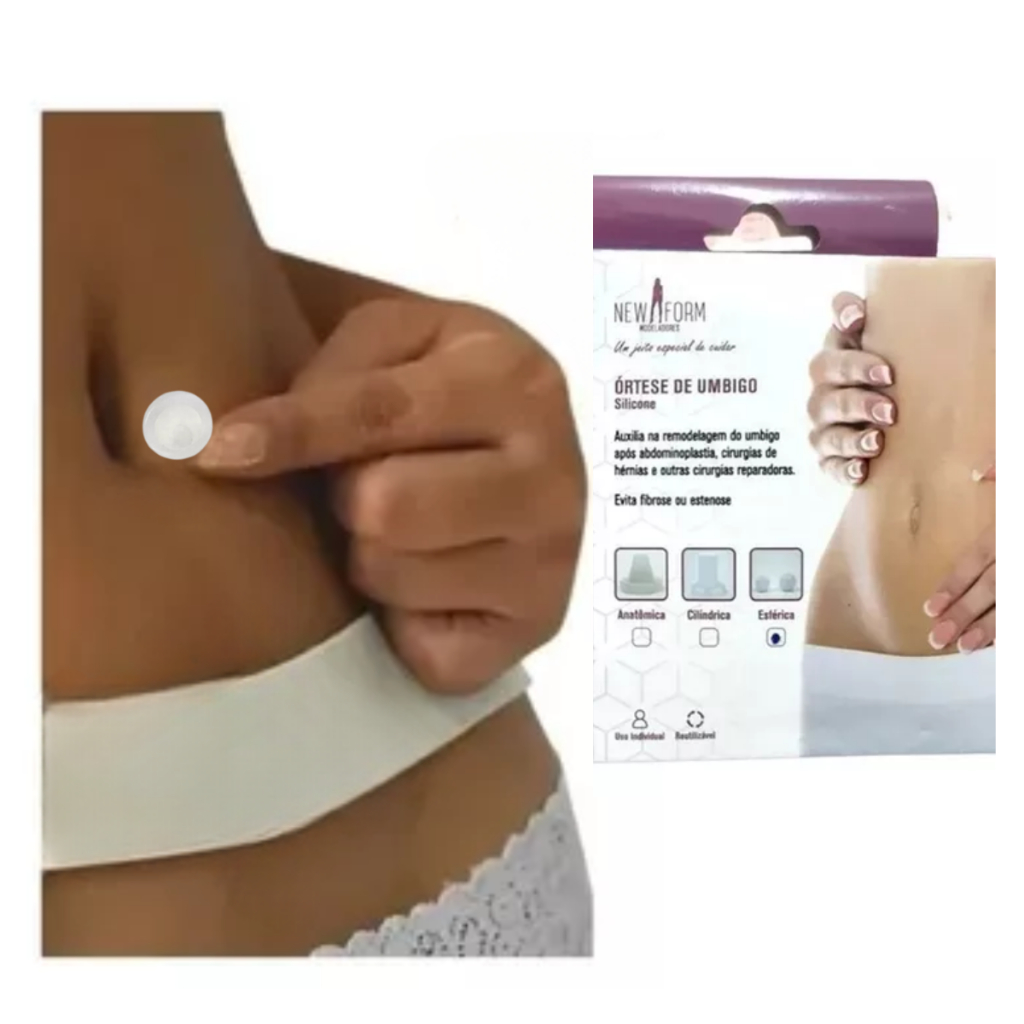 Ortese Umbigo Perola Esférica Pós Cirurgia Abdominoplastia 2 Unidades New Form