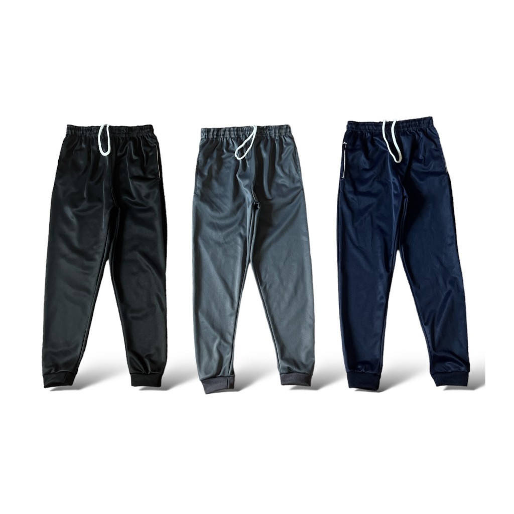 Kit 2 Calça Infantil Jogger Menino Forrada Juvenil Reforçada  2 Ao 16 Preto, Cinza e Azul