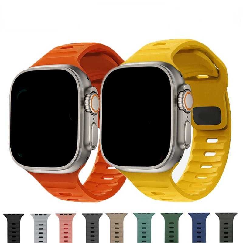 Pulseira  Para relogio de Silicone Faixa Mariner Watch 38mm 40mm 41mm 42mm 44mm 45mm 49mm Ultra serie 8