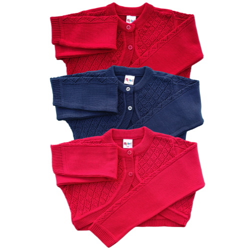 Bolero de lã feminino infantil
