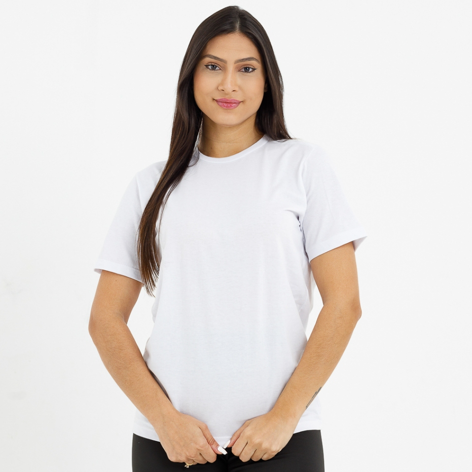 Camiseta Feminina Básica Blusa T-shirt 100% Algodão