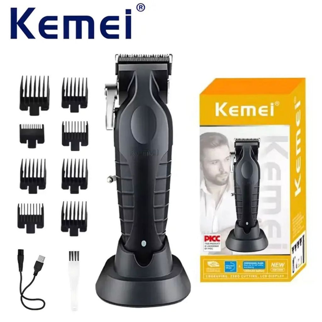 Máquina De Cortar Cabelo KEMEI Km-2296 Profissional Cor Preto 110v/220v