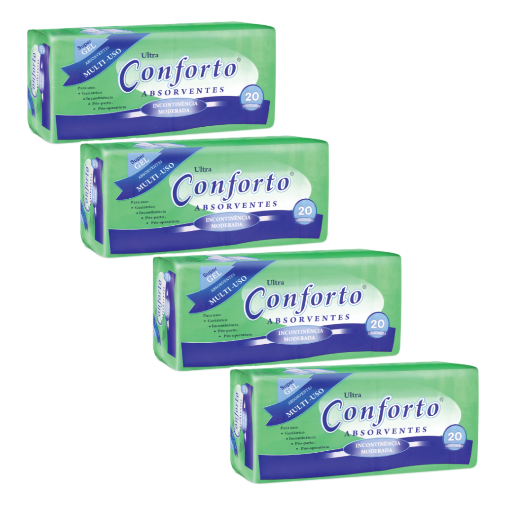 Absorvente Pós Multi-uso Ultra Conforto Kit c/ 4 Pacotes