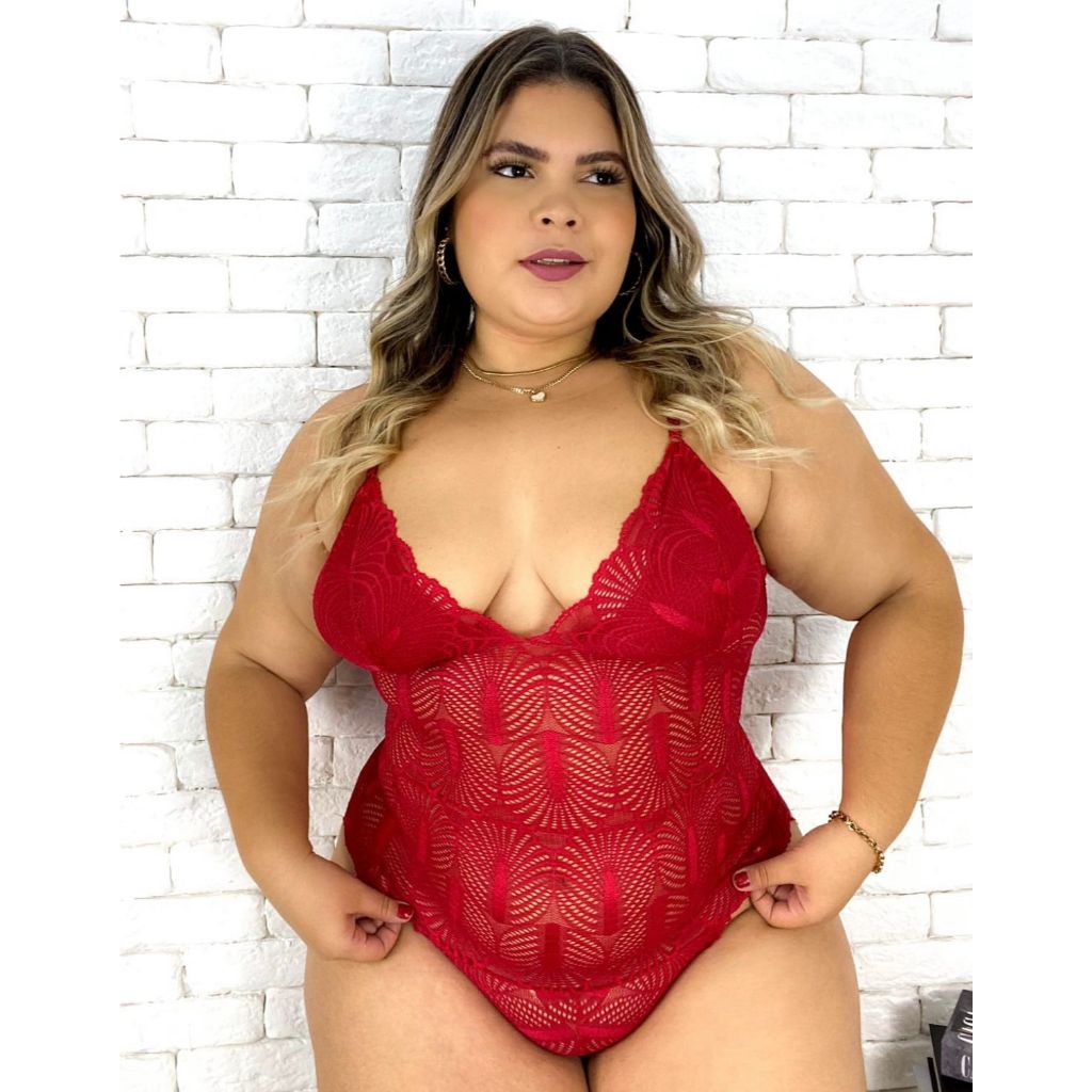 Body Sexy de Renda Plus Size