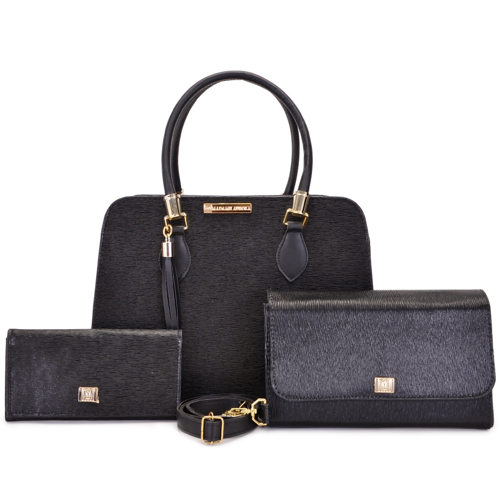 Bolsa Feminina Tote Angike Casual Média + Bolsa Tranversal Balada Festa + Carteira