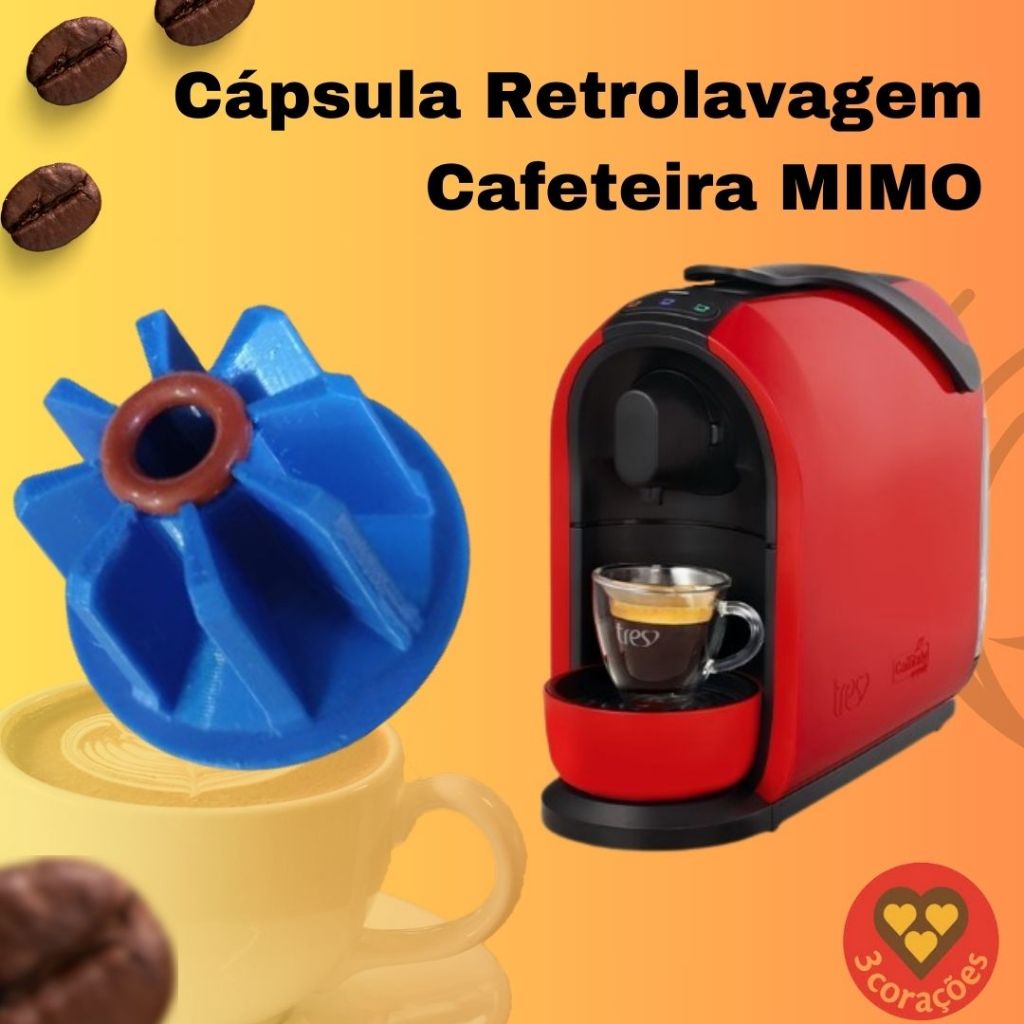 Capsula de  Retrolavagem Três Corações - Cápsula de Limpeza -  MODELO MIMO