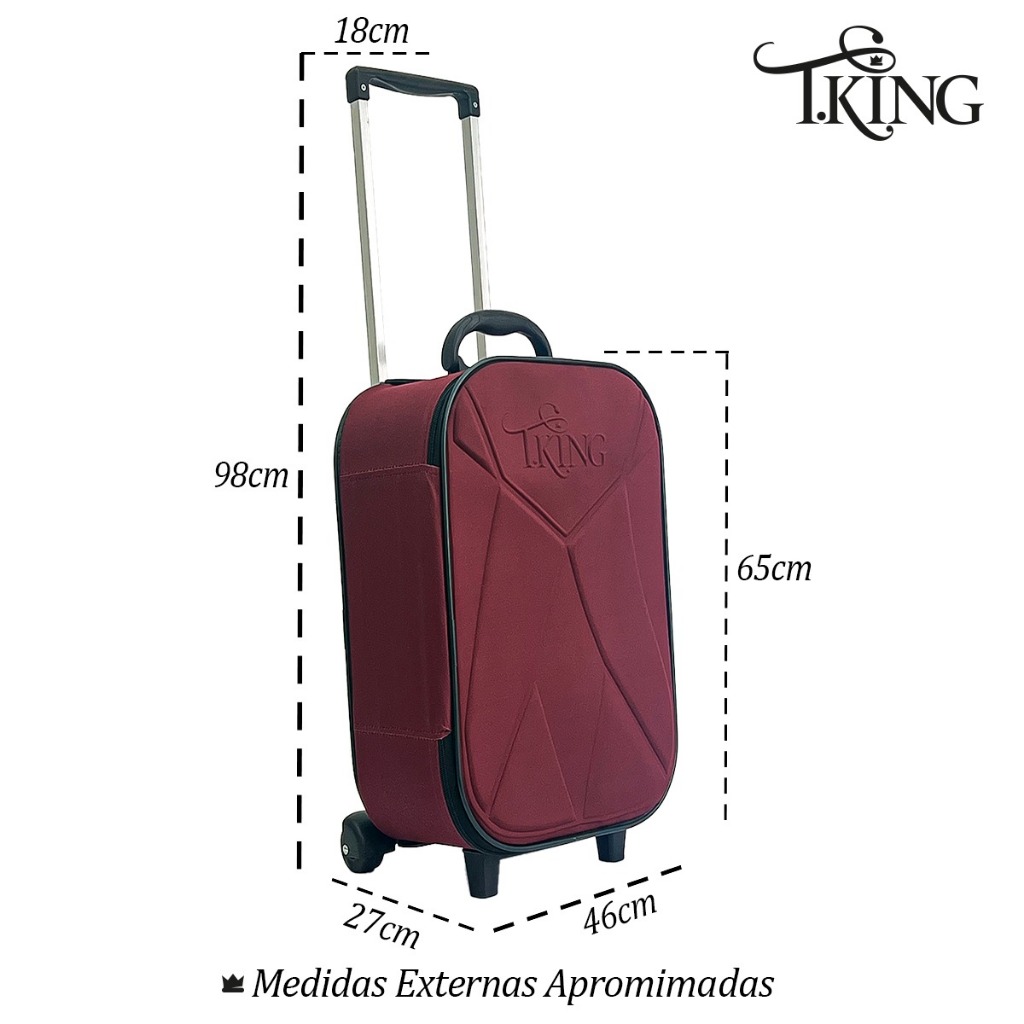 Mala de viagem 23kg tamanho médio bagagem - T.King