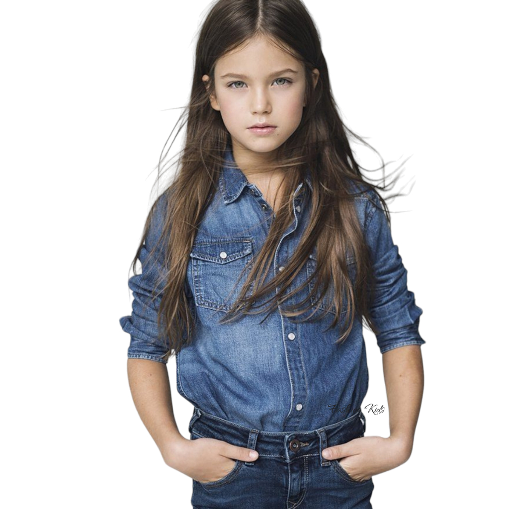 Roupa Infantil Camisa Jeans Menina Fashion