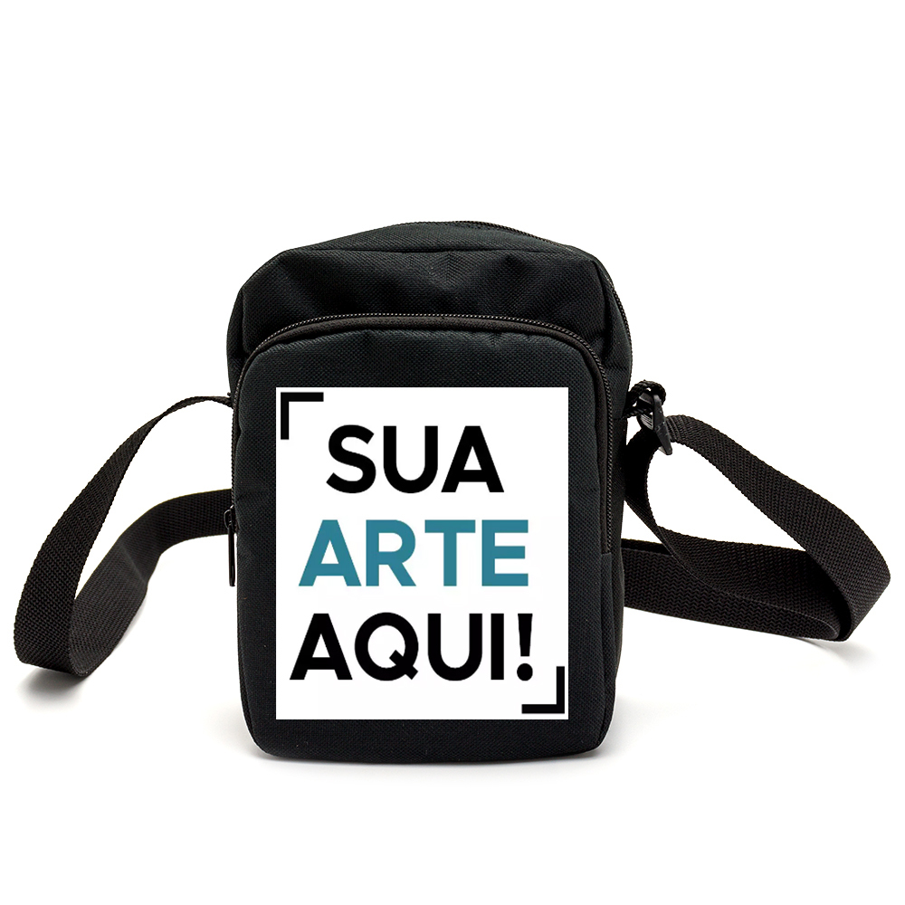 Shoulder Bag Personalizada Com Sua Arte Pequena Mochila Bolsa Transversal