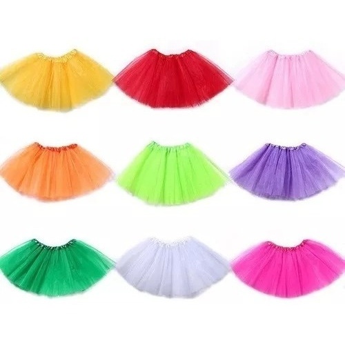Saia De Tule Adulto  Com  Lisa  Carnaval  38 Cm