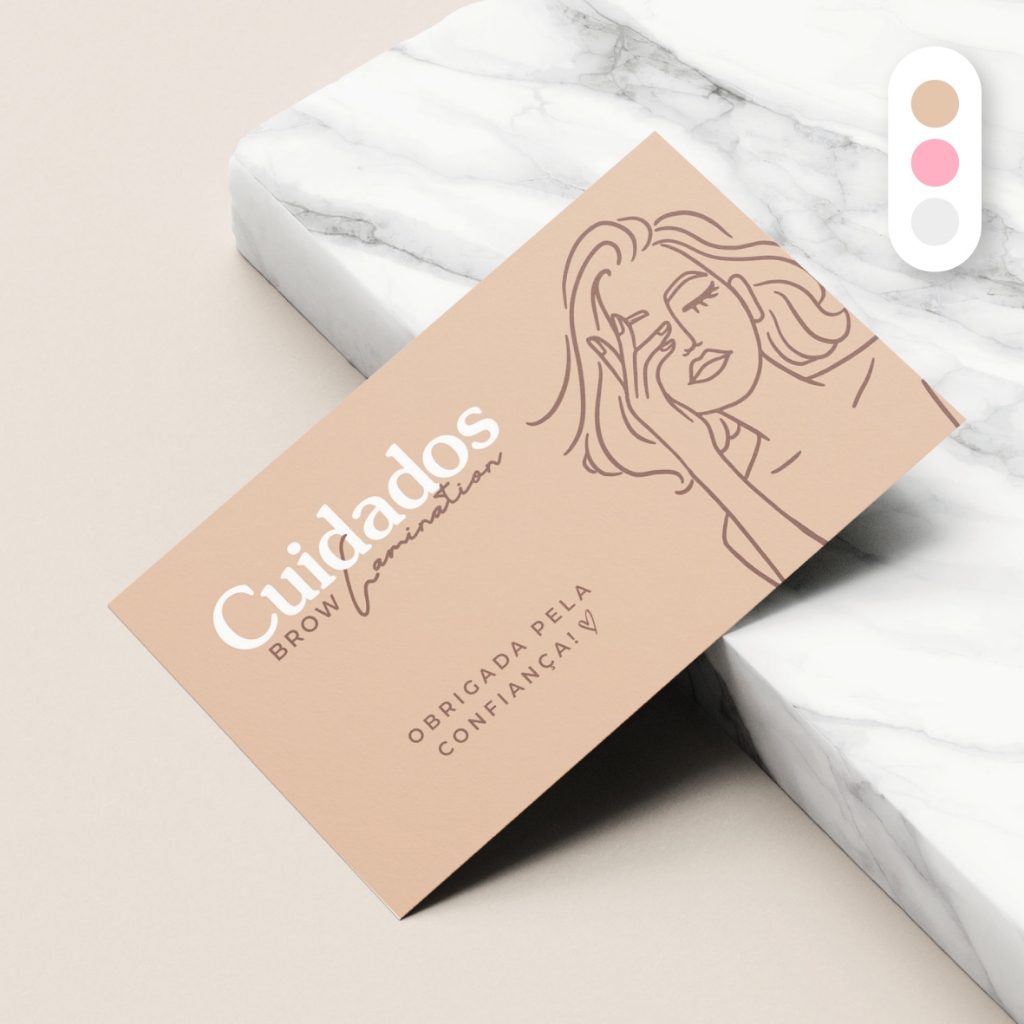 Kit brow lamination cartão de cuidados sobrancelhas