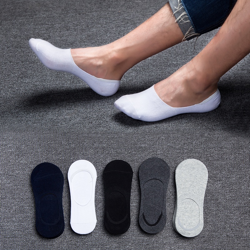 Kit Pares de Meia Sapatilha Soquete Invisível com Silicone Masculino e Feminino