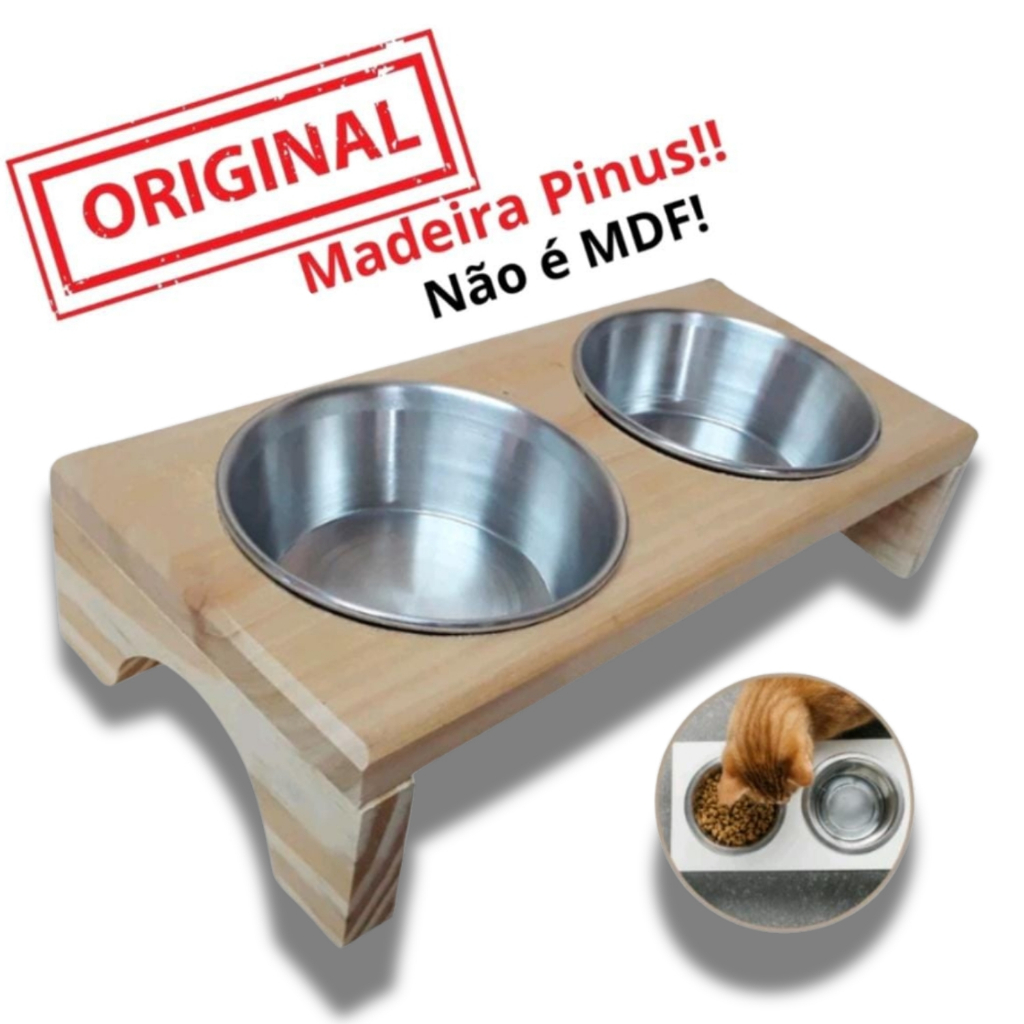 Comedouro para Gatos e Cachorro Pequeno Porte