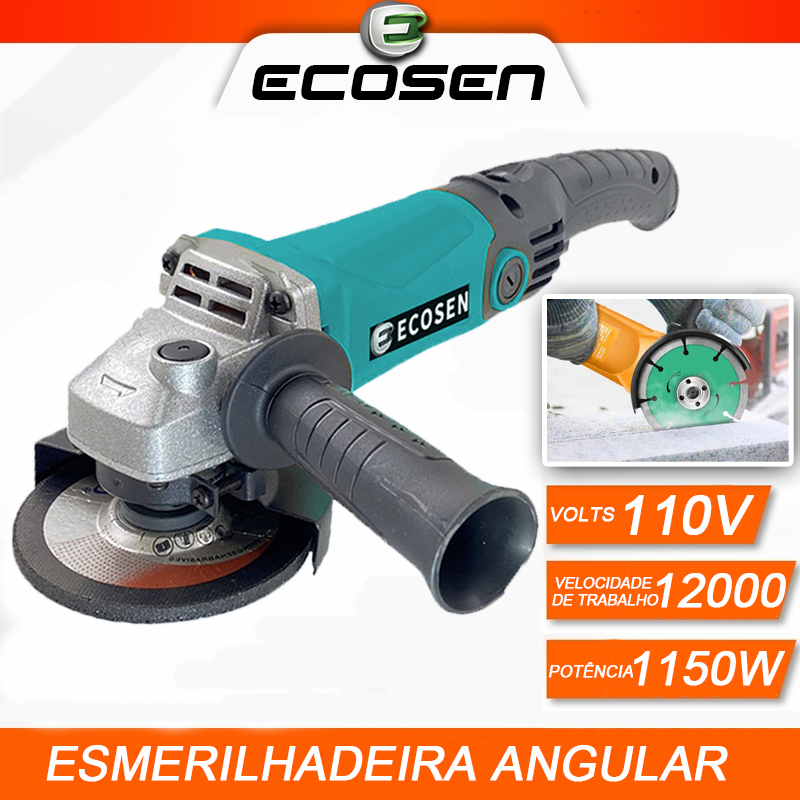 110V Lixadeira Esmerilhadeira Angular 125mm 1150W Profissional 12000RPM