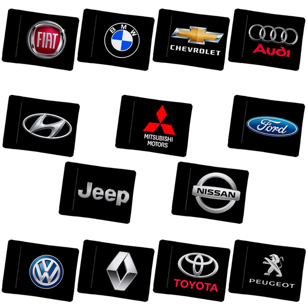 Carteira Porta Documento e CNH Simples Marcas de Carro Símbolo Logo