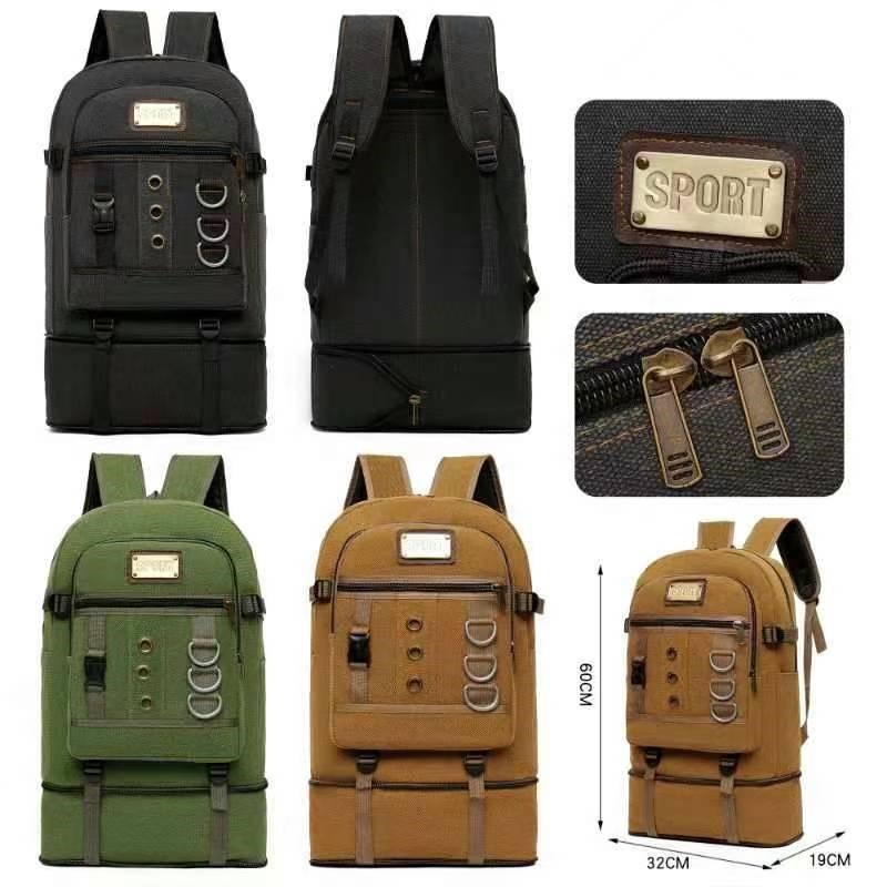 Mochila Grande 50 Litros Unisex Extensível Mochila de Lona