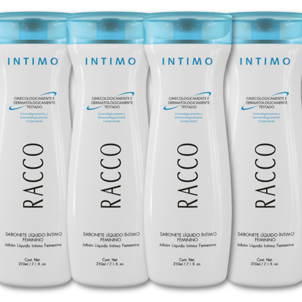 Kit 4 Sabonete Liquido Intimo Racco Sabonetes Para Higiene Íntima Saúde Homens Mulheres Original