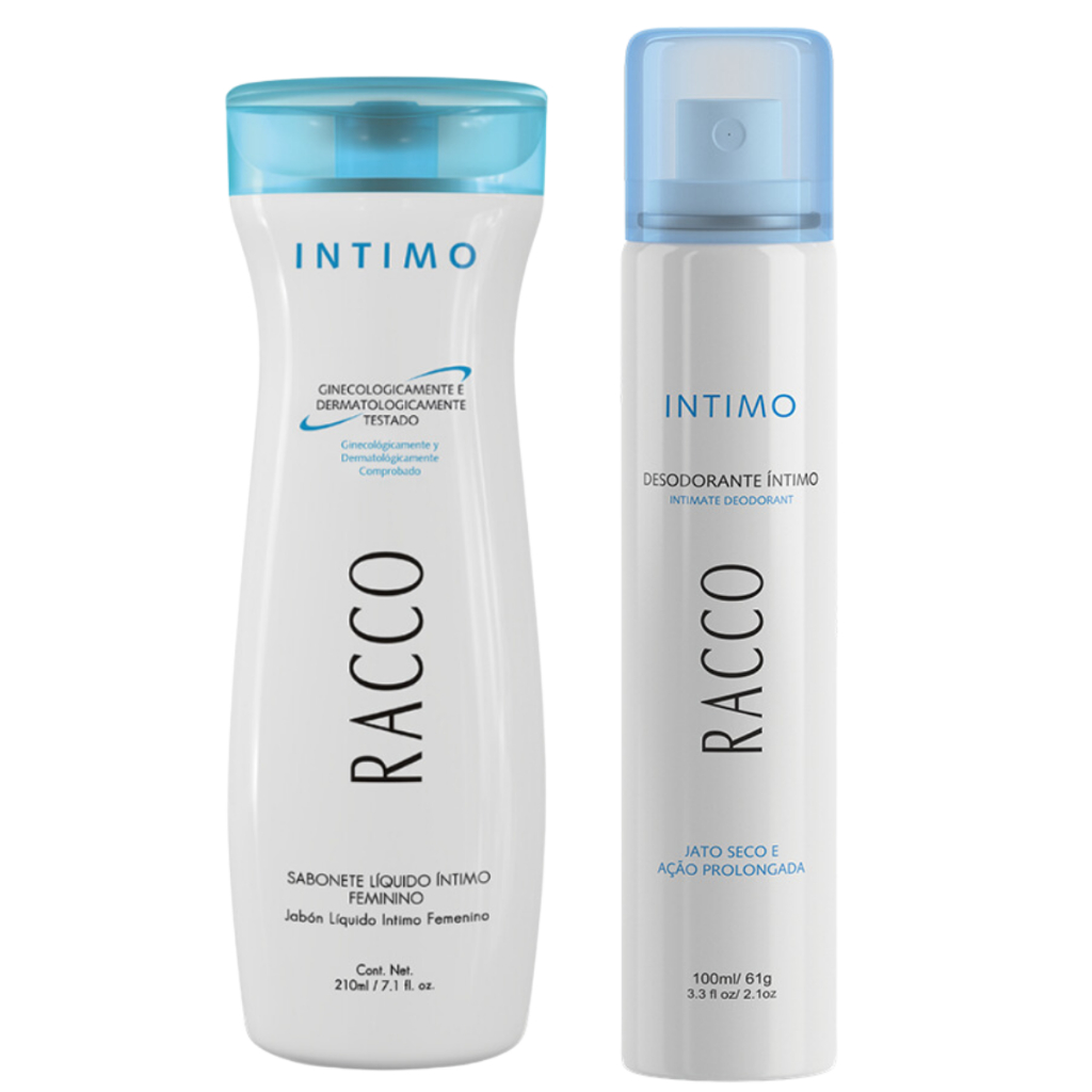 Kit Sabonete E Desodorante Intimo Antitranspirante Higiene Feminino Masculino Liquido Original Racco