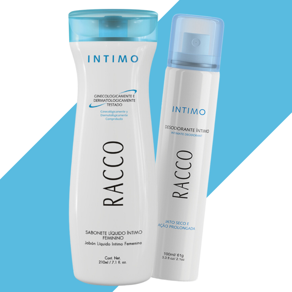 Kit Desodorante + Sabonete Íntimo Racco Original Jato Seco Unissex Lavagem Íntima Higiene