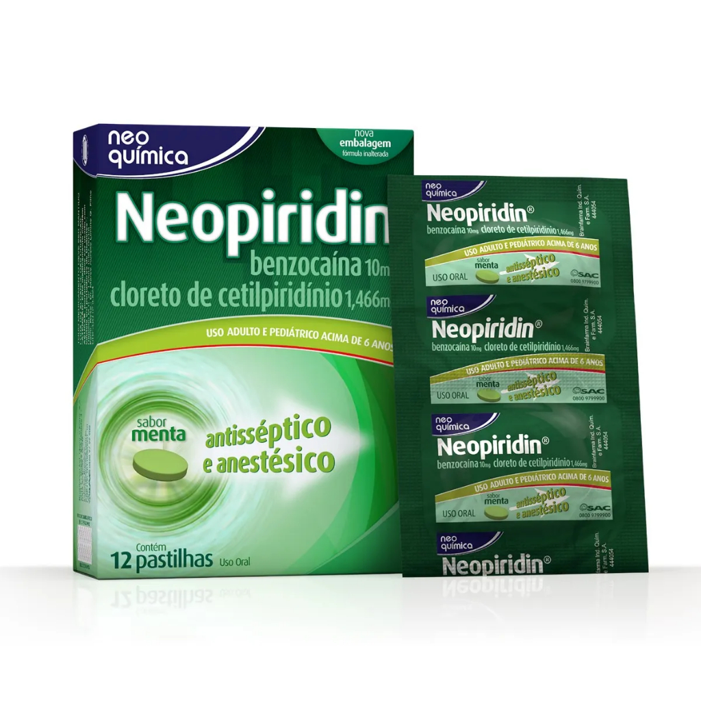 Pastilha Neopiridin c/12 sabor menta
