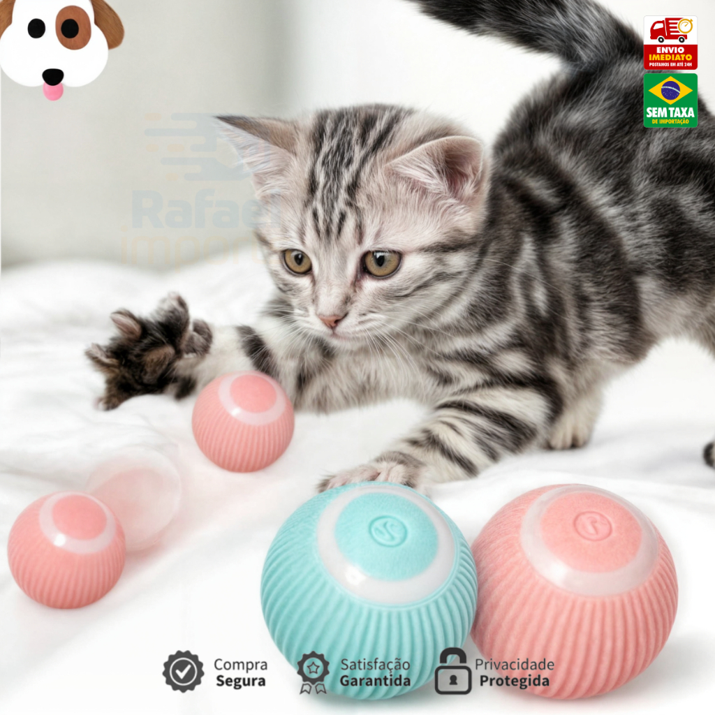 Brinquedo elétrico Gato tecnologia e diversão no mundo Pet, USB move sozinha Alegria do Gatinho