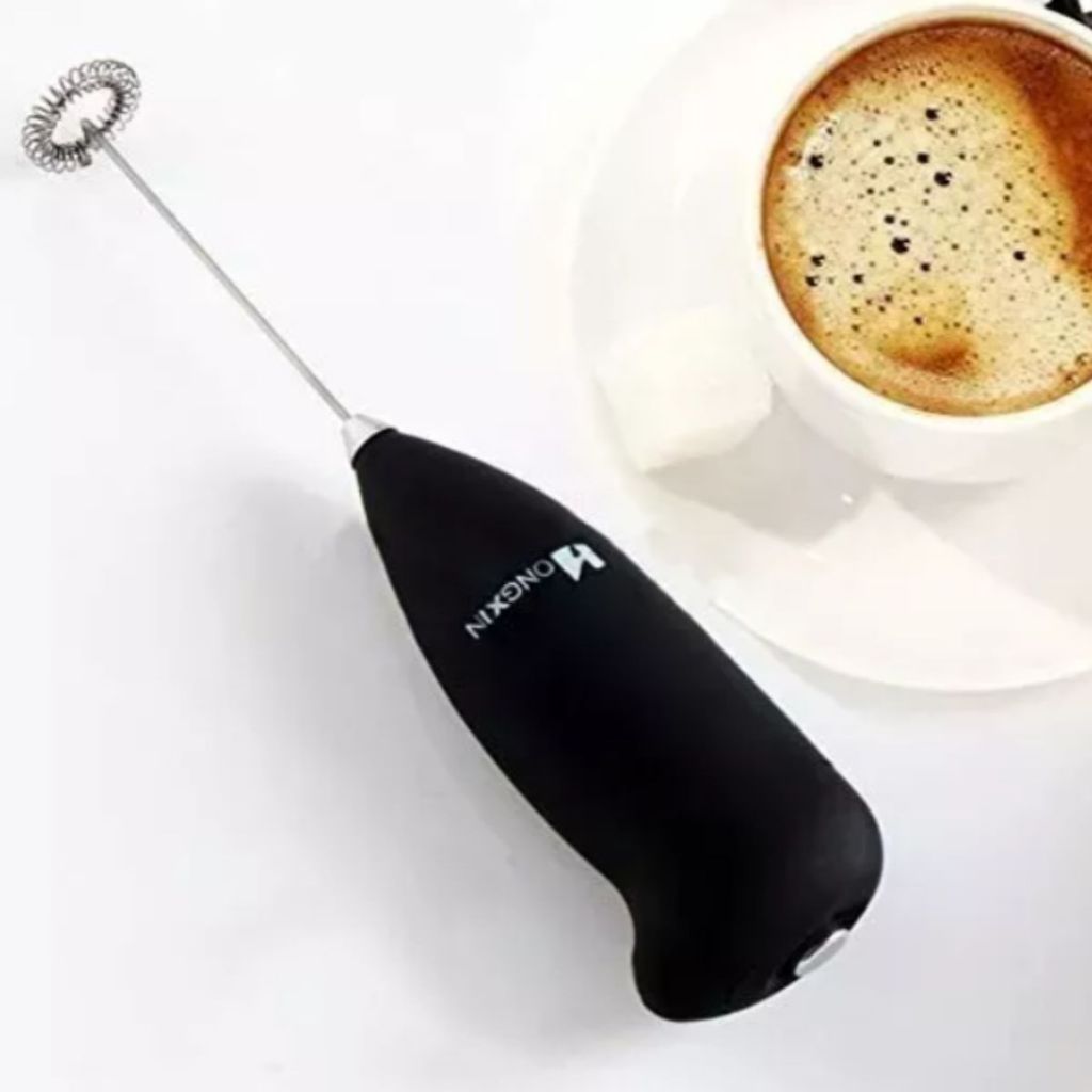 Mini Mixer Misturador Elétrico Portátil Sem Fio Para Bater Bebidas Frias e Quentes em Aço Inox