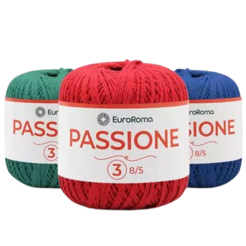 Linha EuroRoma Passione 8/5 - 150g (400m) - Fio Ecológico para Crochê e Tricô