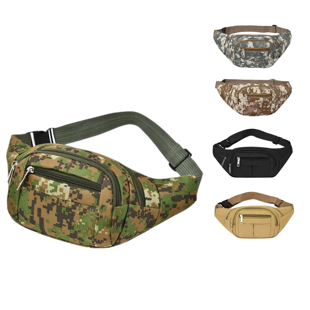 Pochete Bolsa Camuflado Militar Exército Regulável