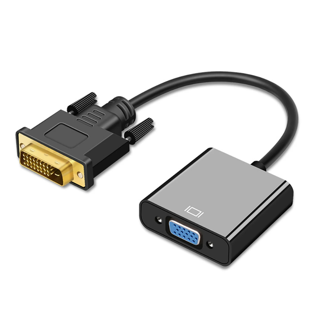 Adaptador DVI Macho para VGA Fêmea Conversor Monitor Projetor Computador