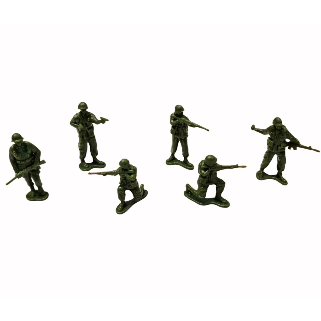 Brinquedo Soldadinhos Bonecos do Exército Verde Militar 25 Unidades Soldados Dia das Crianças Natal