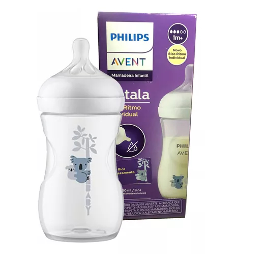 1un Mamadeira Avent Pétala 260ml transparente - Coala