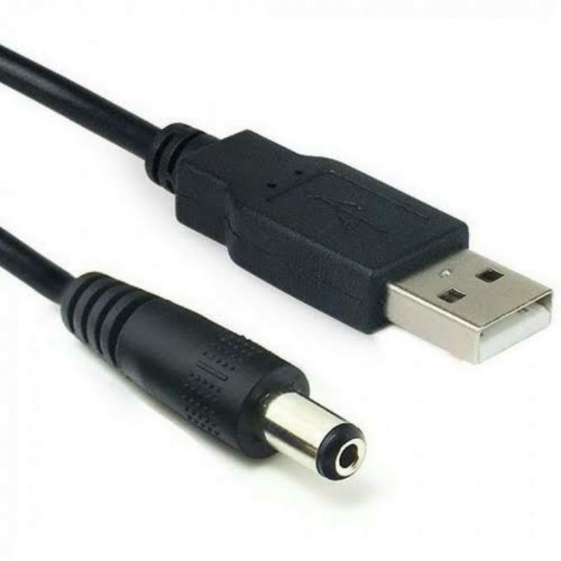 Cabo usb para fonte conector pino p4 5.5mm 50cm