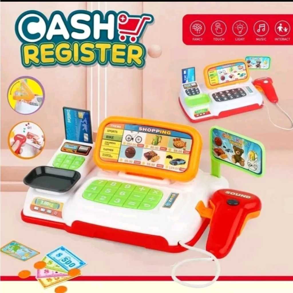 Caixa Registradora Brinquedo Infantil Mercadinho Scanner Luz E Som Maquina Registradora