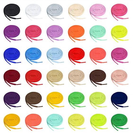Cadarço chato Ténis 70cm, 90cm (1 Par) Diversas Cores