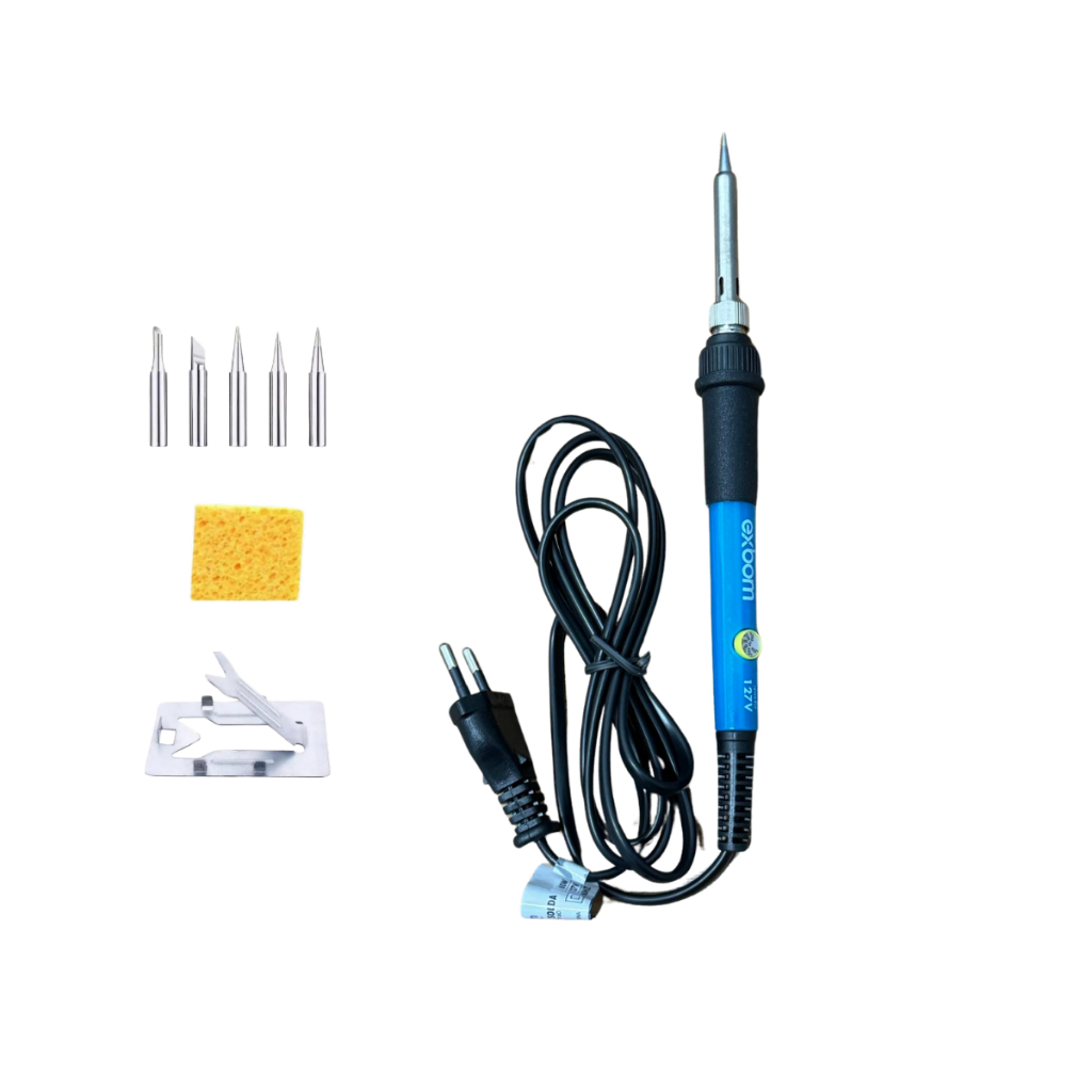 Ferro De Solda Ajustável 60W Com Regulagem De Temperatura + 5 Pontas