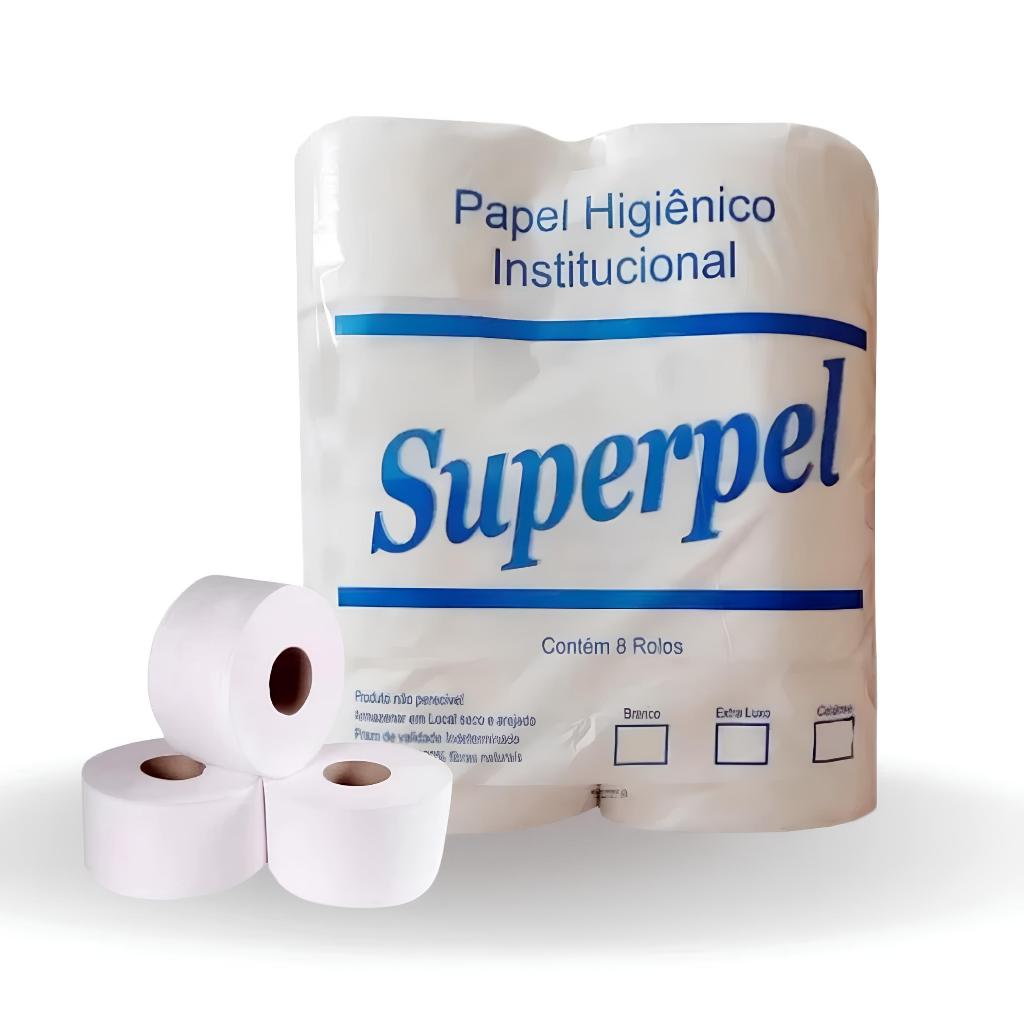 Papel Higiênico Grande Rolão Institucional 8 Rolos Barato