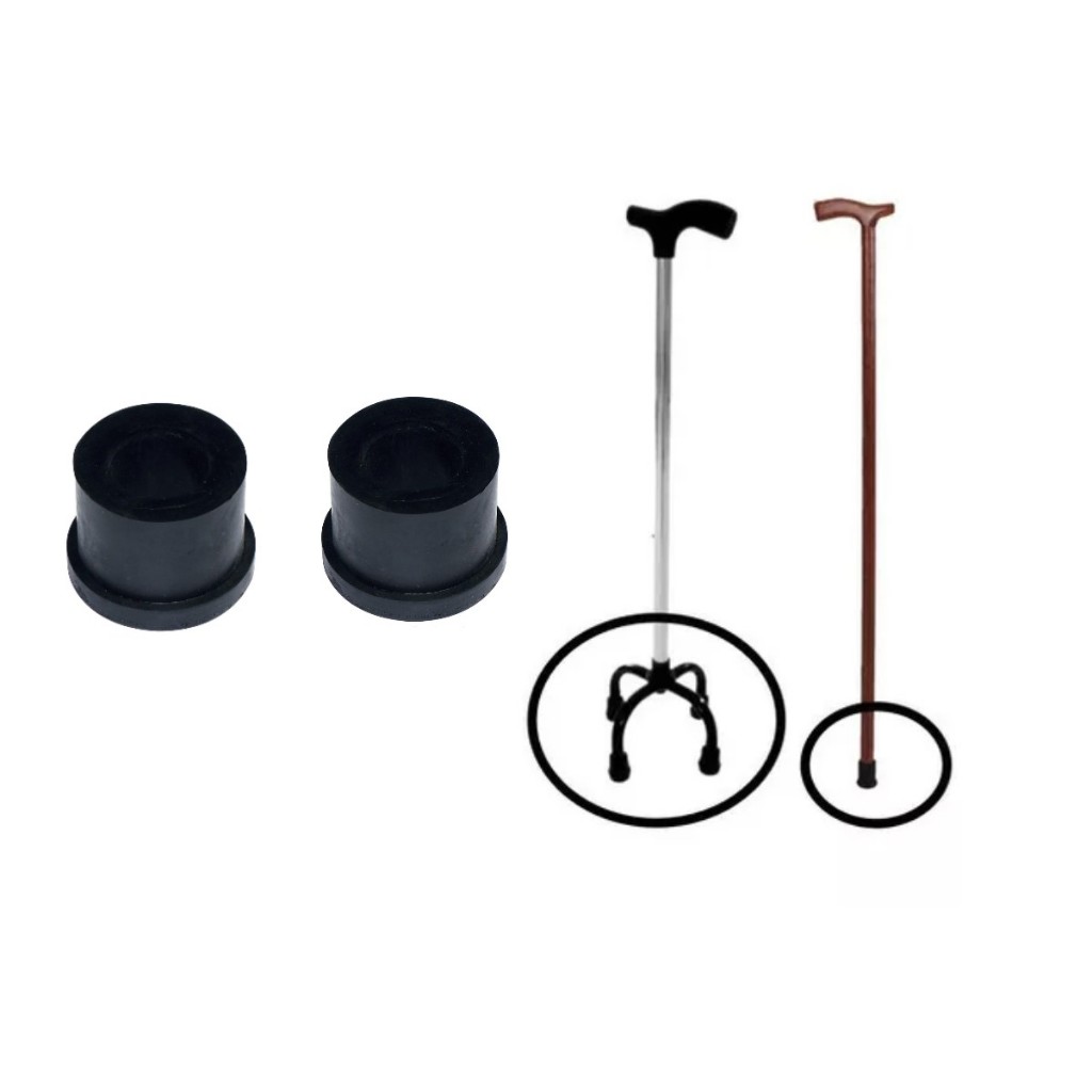 Kit 2 Ponteiras Sapata Pé Muletas E Bengalas 1/2''  12MM