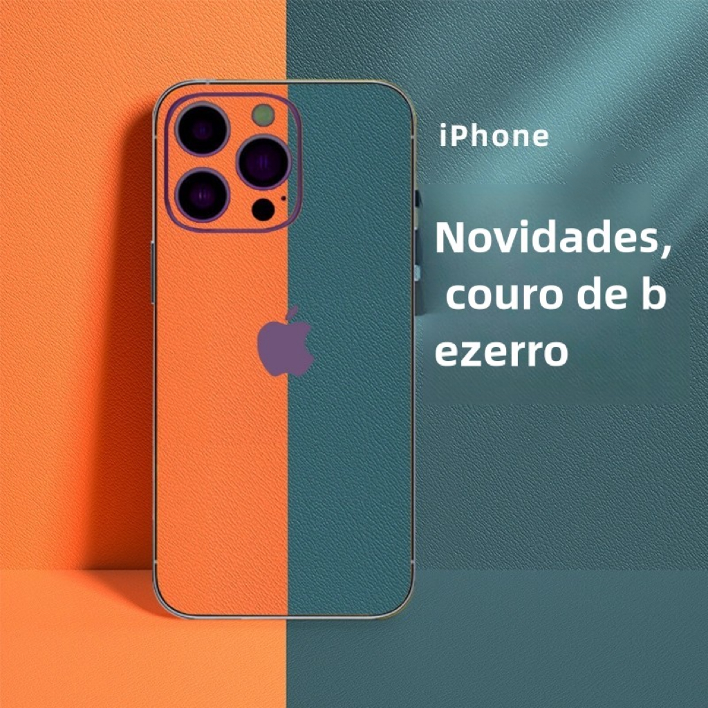 Pelicula De Traseira Para  Iphone, Protetor De Tela Traseira, Adesivo  imitação de couro, para  iphone 14/13 series