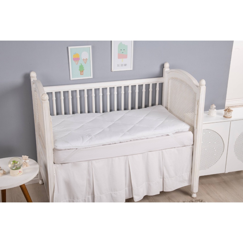 Pillow Top para mini berço 90 x 50 tecido micropercal 400 fios com elástico nos 4 cantos