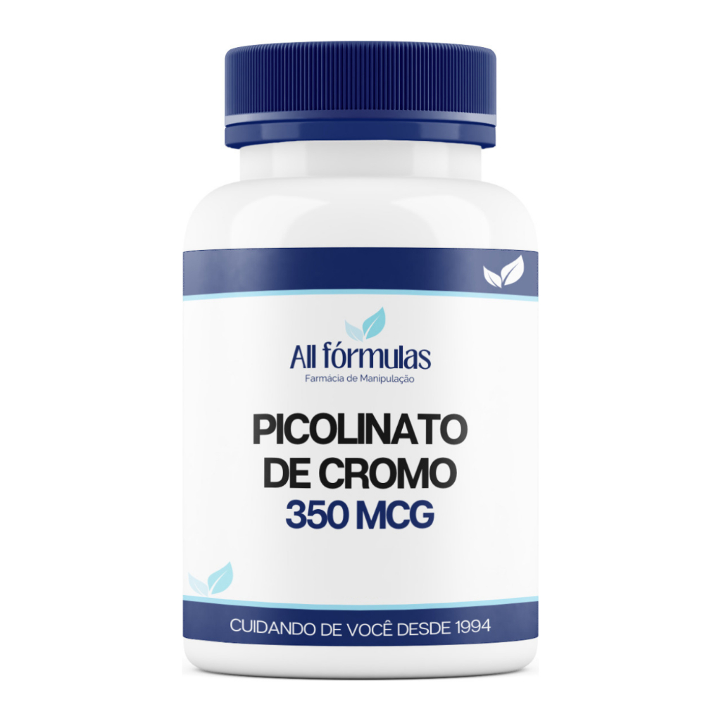 Picolinato de Cromo 350mcg - 60, 120, 180 Cápsulas