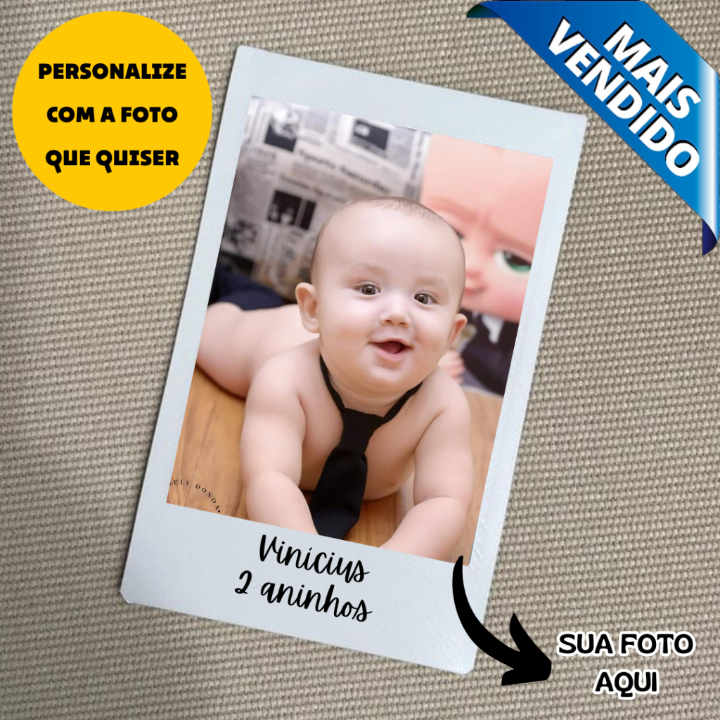 Kit Mini Fotos Com imã e legenda - Lembracinha de aniversário - ENVIO RÁPIDO  - Escolha a quantidade