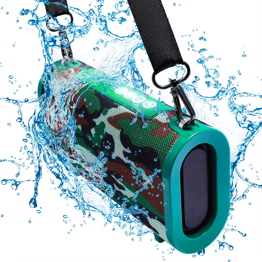 Caixa De Som Bluetooth Amplificada 15W  Fm Integrado Alça Resistente Água Cartão SD Auxiliar P2 Usb