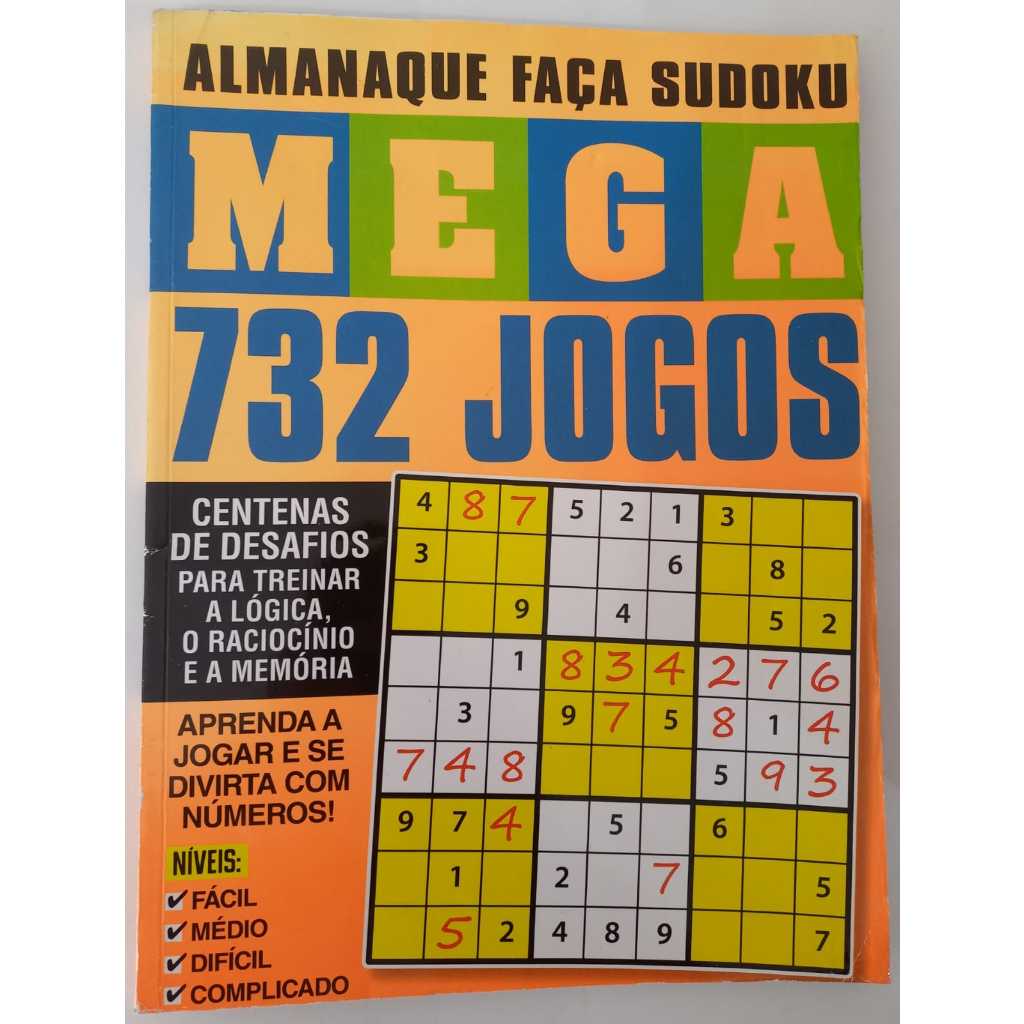 MEGA LIVRO SUDOKU 732 Jogos ALMANAQUE GIGANTE Números Grds