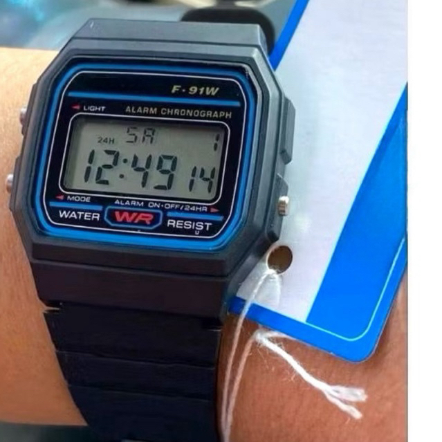 Relógio digital F-91W Premium Series  digital 100% a prova d água Presente para homens