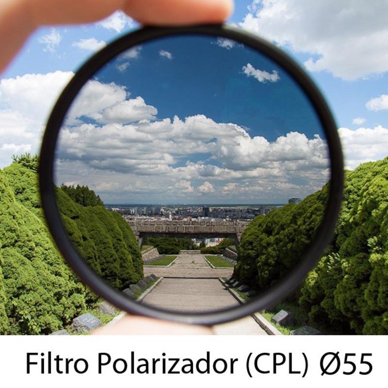 Filtro Cpl 55mm Polarizador P/ Canon 18-150 Nikon Af-p 18-55