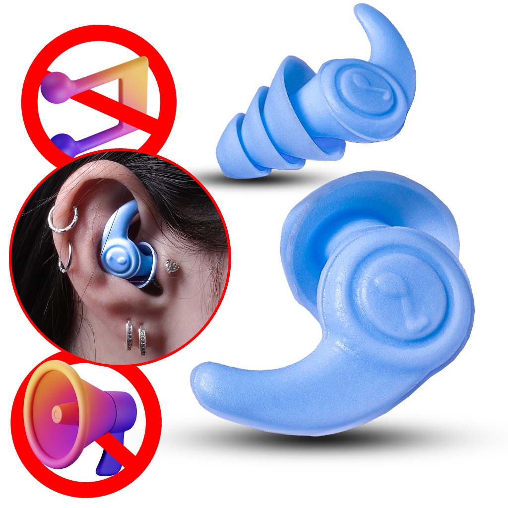 Protetor Auricular Tampão De Ouvido Anti Ruido Abafador Silicone