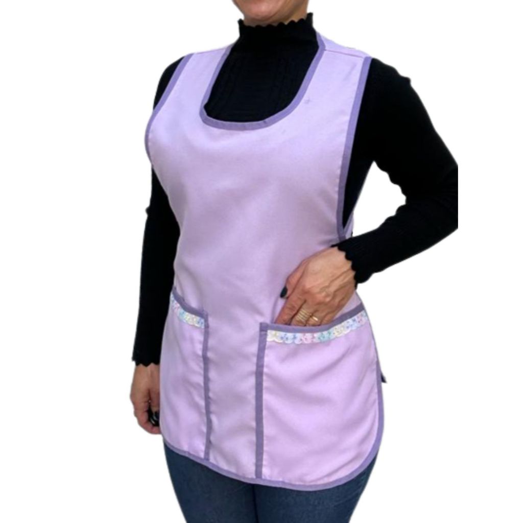 Batas  avental jaleco uniformes professora com dois bolsos veste do 36 ao 50