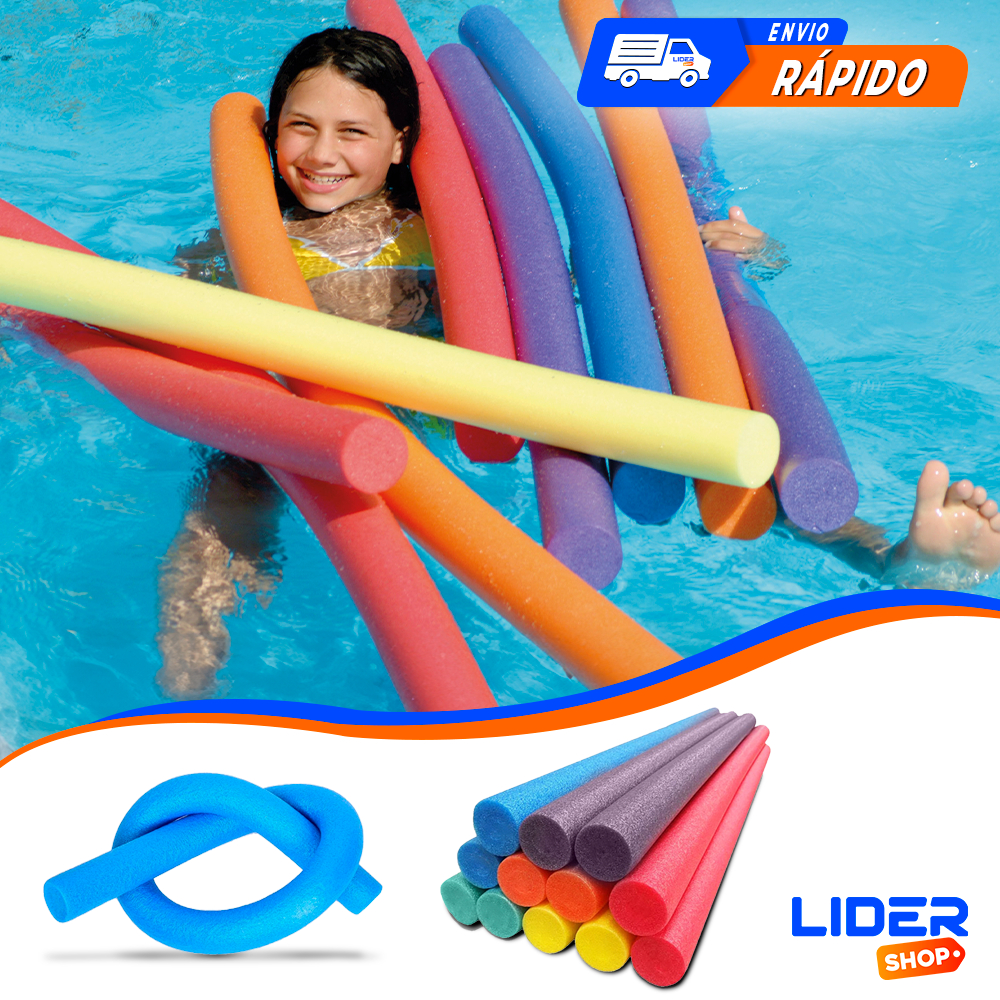 Kit 3 Macarrão Boia Espaguete Flutuador Sem Furo Para Piscina Natação 1,65 Mt